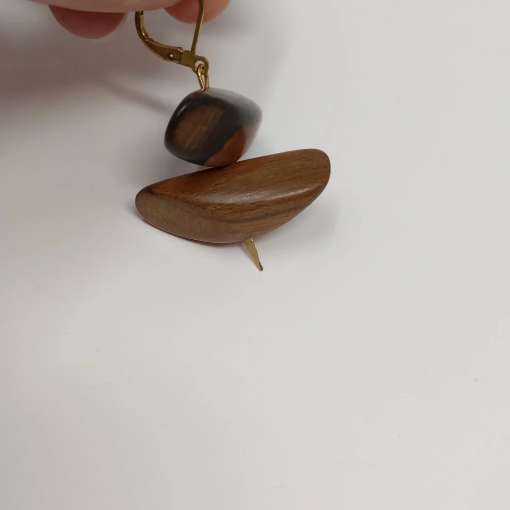 Unknown wooden earrings